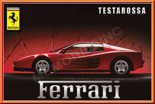 Ferrari Testarossa (91) - Classic Metal Sign