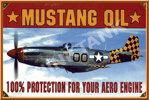 Mustang Oil Metal Sign