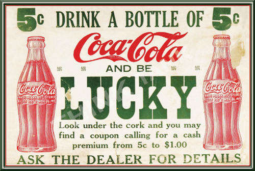 Coca Cola Metal Sign - 5c