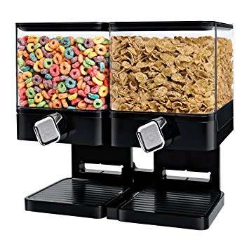 Double Cereal Dispenser black (SQUARE type)