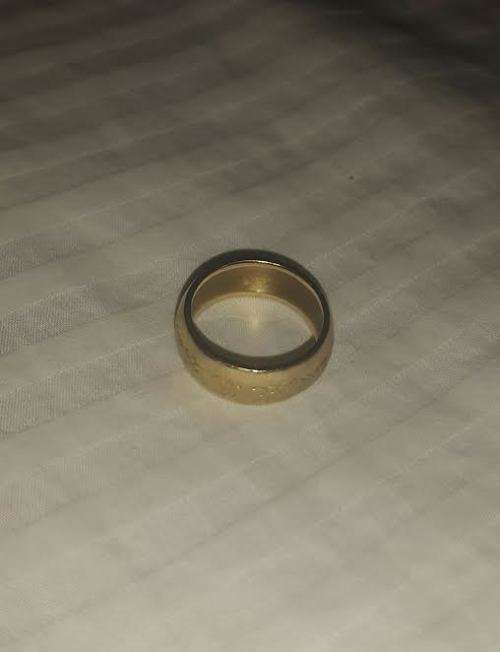575 Stamped Pure gold "Pinky Ring" with beautiful engraving