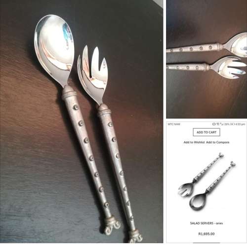 Carrol Boyes ARIES Salad servers * Hardly used valued over 1600.00