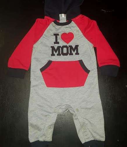 I LOVE MOM babygrow * Never used 3-6 months