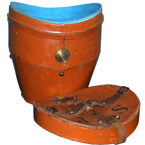 VICTORIAN TOP HAT TRAVELLING CASE - LEATHER