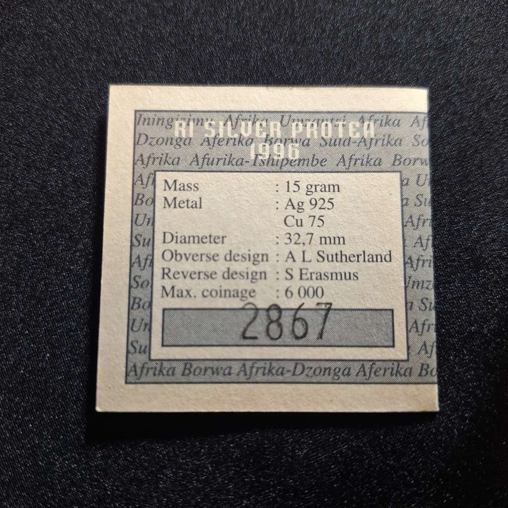 1 Rand South African Constitution Silver Coin 1996