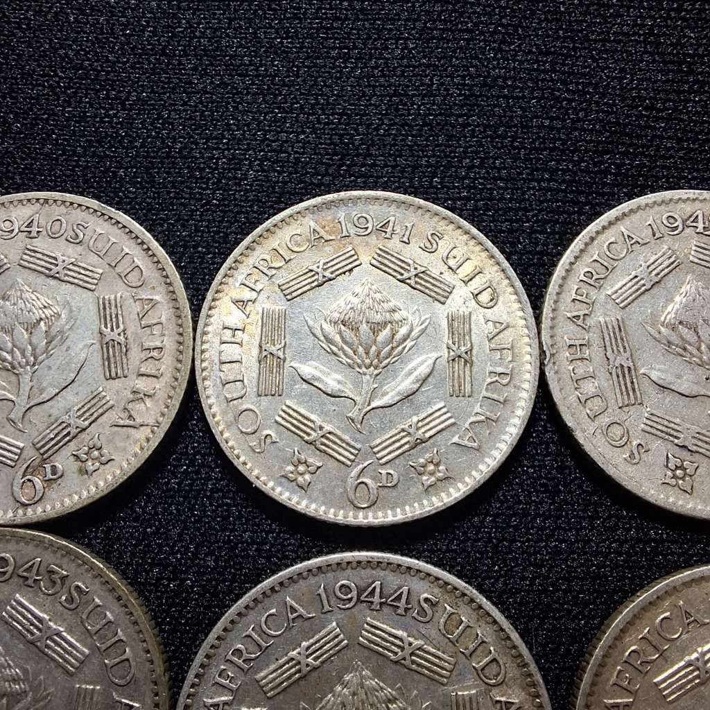 1940 - 1948 South Africa Sixpence