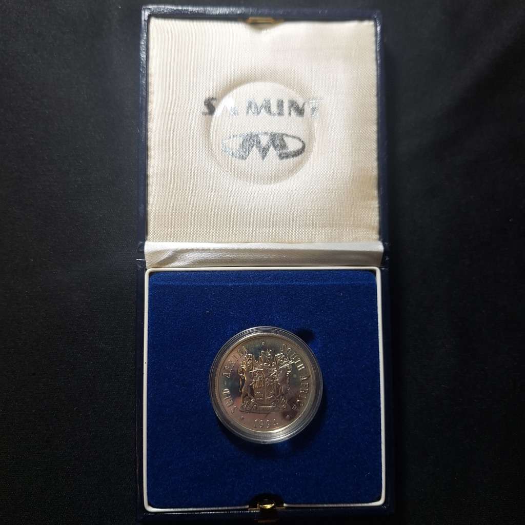 1994 Proof 1 Rand Presidential Inauguration coin in SA Mint Display Box