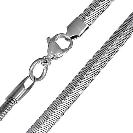 3mm, 50cm Flat Snake Chain