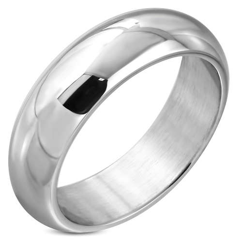 7mm | Stainless Steel Engravable Half-Round Wedding Ring - ZRO086  Size USA 12/ SA Y