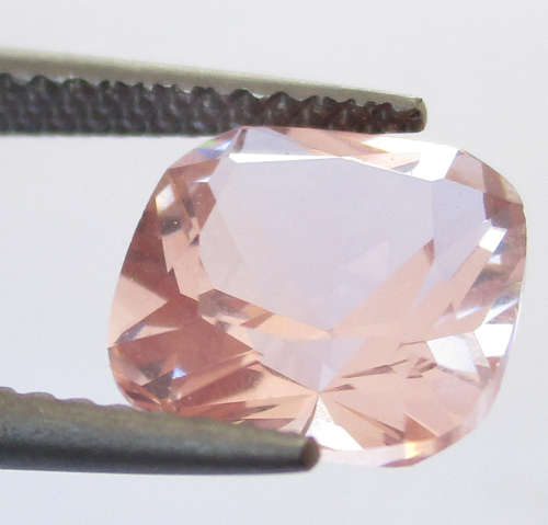Morganite Nano (Lab Created), 8mm Cushion cut  Gem. BOBMOC8