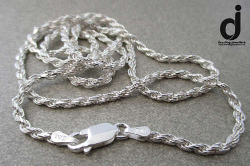 Rope Chain. 55cm. 50 gauge. Sterling Silver