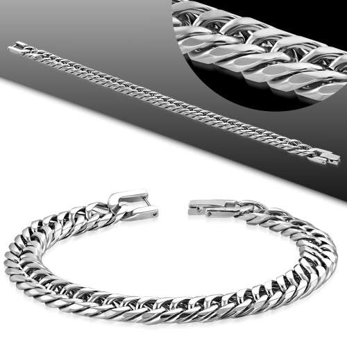 Solid Closed Curblink Bracelet (approx 22cm long / 10.5mm wide / 32.6gr)