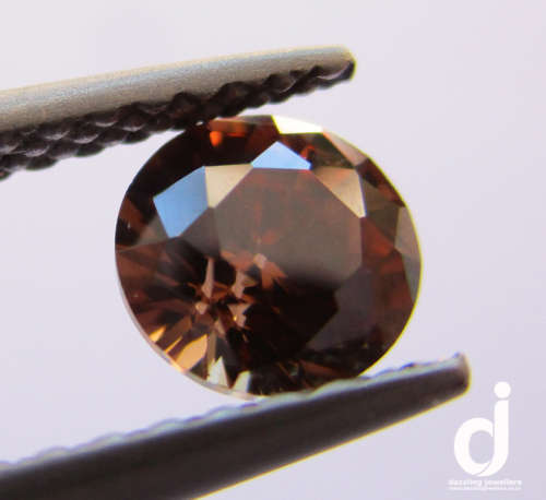Brown Diamond Simulant | 0.85ct | 5mm