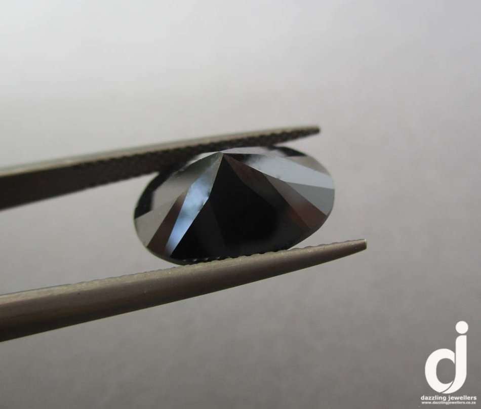 9.85ct | Black Diamond Simulant | Cubic Zirconia | 14x10mm
