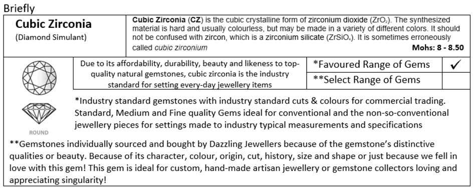 0.85ct | 5mm | Champagne coloured Diamond Simulant | Cubic Zirconia | Round