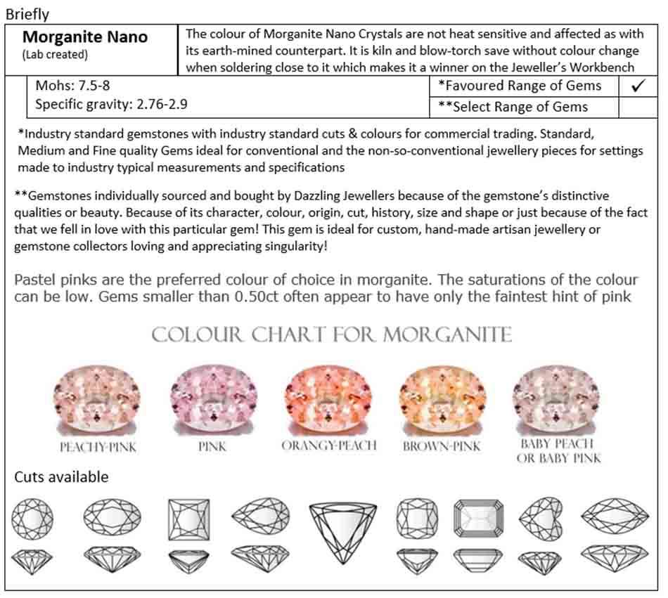 1.20ct | 9x6mm | Morganite Nano | Pear-shape