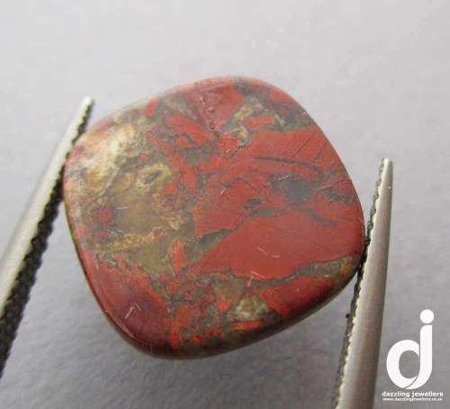 4.60ct | Red Jasper Cabochon | 13.40mm x 13.20mm x 2.15mm thick