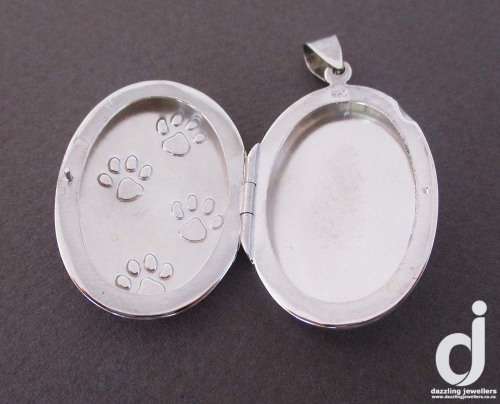 Paw-print Locket | Sterling Silver | Approx 32x22mm