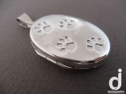 Paw-print Locket | Sterling Silver | Approx 32x22mm
