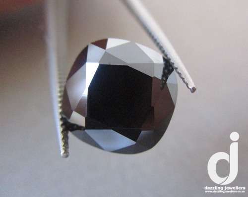 13.20ct Black Diamond simulant | 12x12mm | Cubic Zirconia