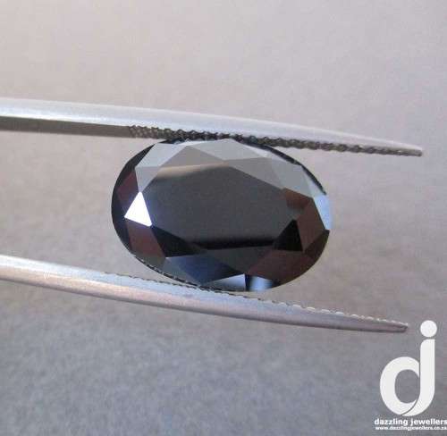 20.20ct Black Diamond simulant | 18x13mm | Oval | Cubic Zirconia