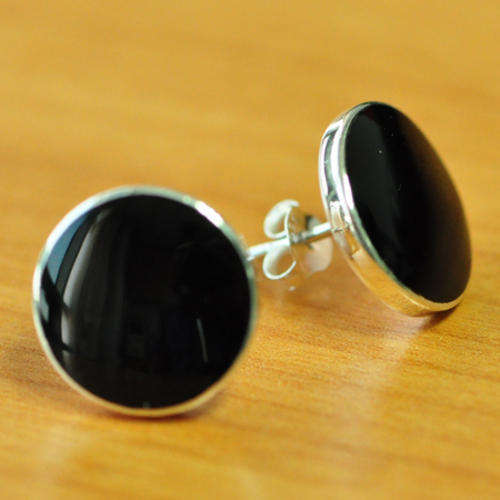 *****ONYX STERLING SILVER STUDS*****