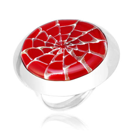 *****SHELL AND STERLING SILVER RING*****