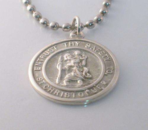 *****St Christopher***** Patron Saint of save travels. 925 Sterling Silver