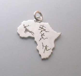 ****reduced***AFRICA BUSHMAN ART PENDANT