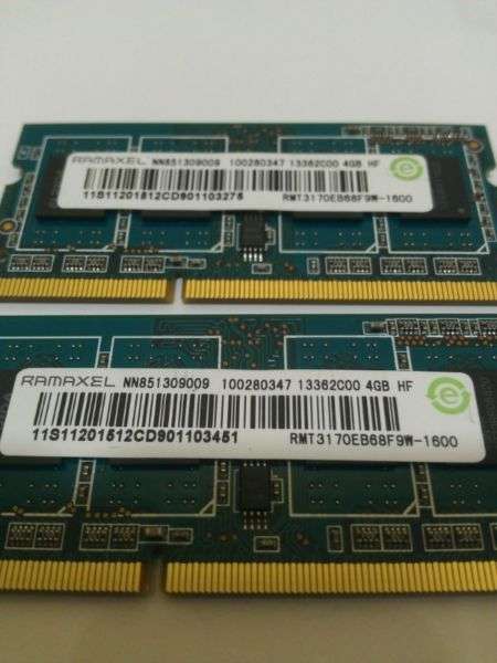 4GB DDRIII 1600MHz Laptop RAM