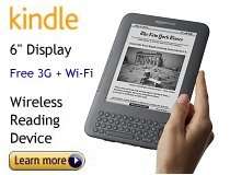 Latest Kindle 3G, Free 3G + Wi-Fi, 3G Works Globally, Graphite, 6" Display