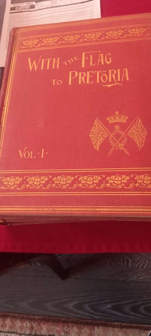 Books Two Volumes With The Flag To Pretora