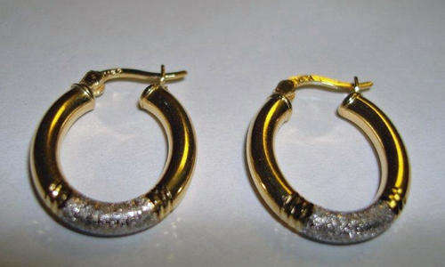 Gold on Silver Earrings
