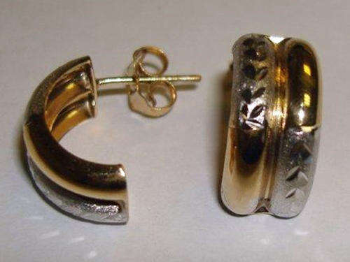 Gold on Silver Earrings