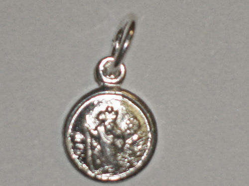 Sterling Silver 6mm St Christopher Pendant