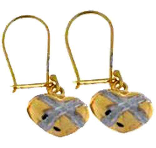 Elegant Solid 9ct Gold Designer  Heart on Hook