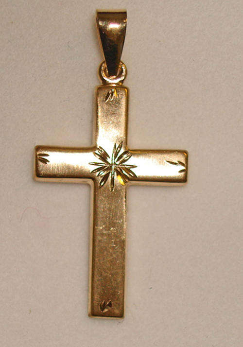 Stunning Solid 9ct Gold Designer Cross