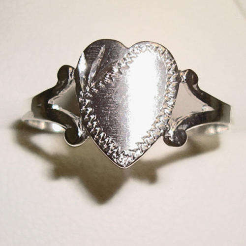 Beautiful Solid Sterling Silver Baby Heart Ring