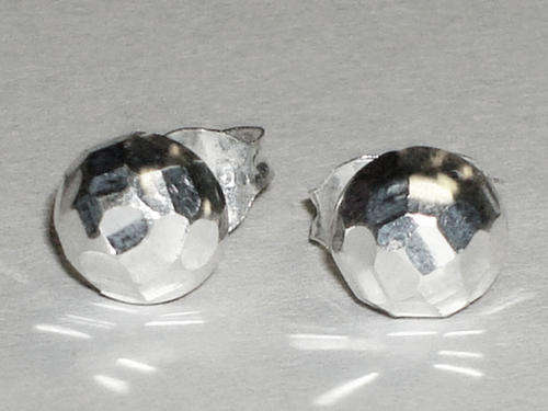 Stunning Solid Sterling Silver patterned  6mm ball stud