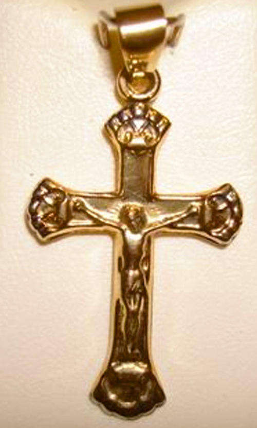 Solid 9ct Gold Designer Crucifix