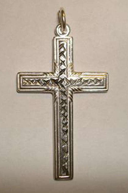 Solid Sterling Silver Designer Cross
