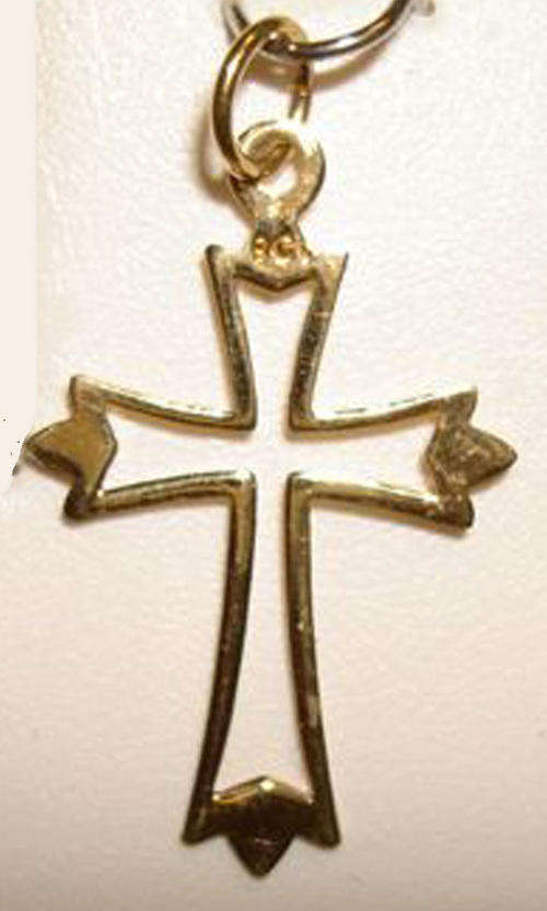 Solid 9ct Gold Beautiful open Cross