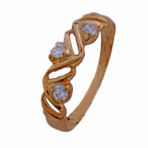 BEAUTIFUL DESIGNER SOLID 9CT GOLD CZ DRESS RING
