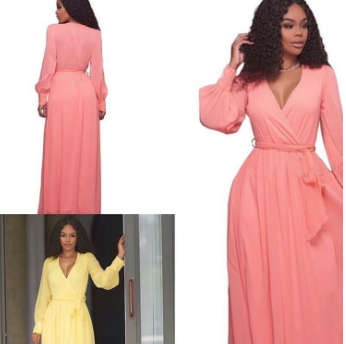 Chiffon Dress (Mustard)