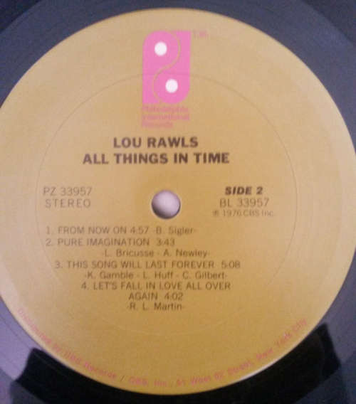 Lou Rawls - All Things in Time 1991 Vinyl LP USA