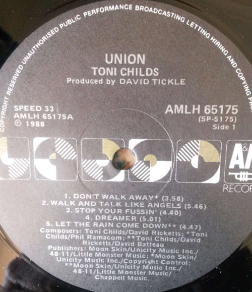 Toni Childs - Union 1988 Vinyl LP SA