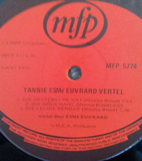 Esme Euvrard - Rooikappie en Ander Sprokies Vinyl LP SA