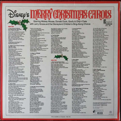 Disney's Merry Christmas Carols 1983 Vinyl LP SA Paulcsd only