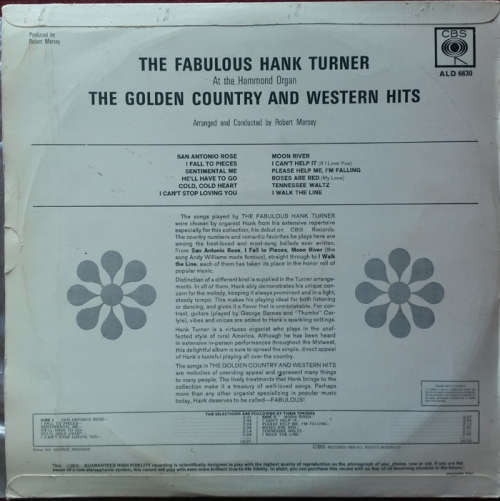Hank Turner - The Golden Country and Western Hits 1963 Mono Vinyl LP SA