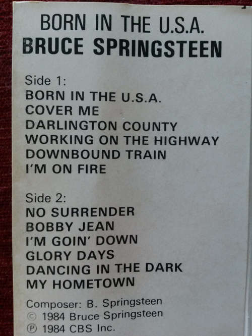 Bruce Springsteen - Born in the USA 1984 Cassette Tape SA